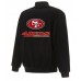 San Francisco 49ers Varsity Black Wool Jacket
